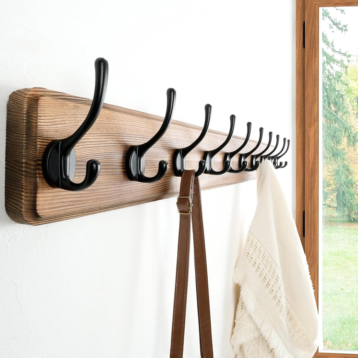 Distressed Wood Wall Mounted Coat Racks