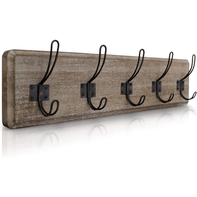 Creations 24" Rustic Wall Coat Rack 5 Hooks