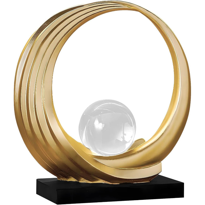 Modern Golden Abstract Statue