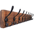 Rustic Wall Mount Coat Rack 10 Hooks