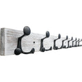 43" Wall Coat Rack 8 Triple Hooks