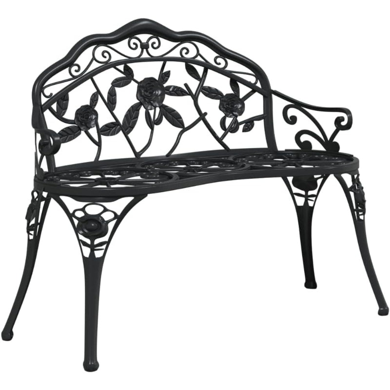 Floral Cast Iron Garden Bench