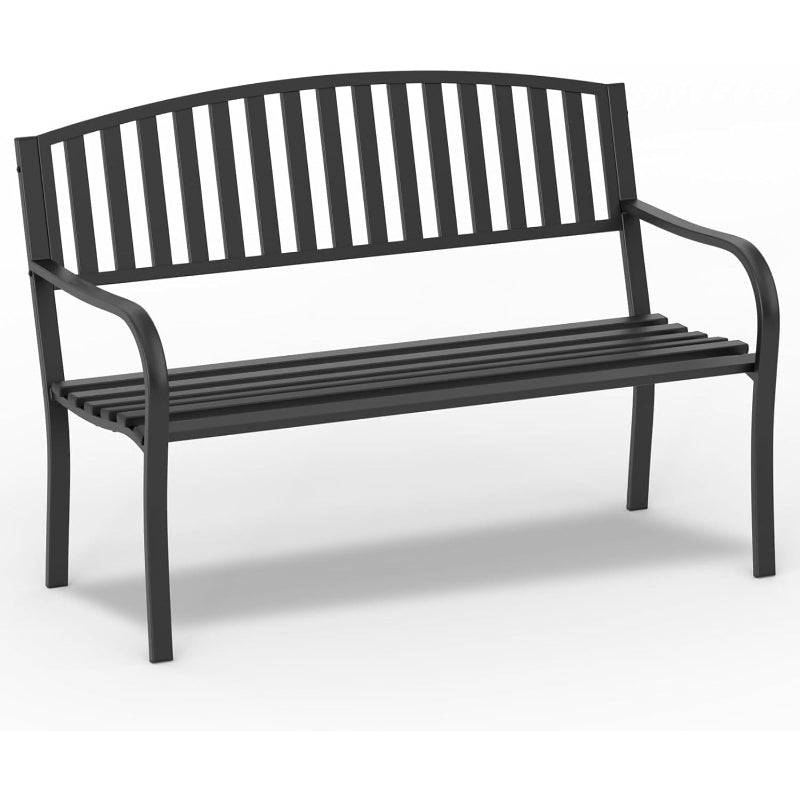 50" Weatherproof Cast Iron Outdoor Bench