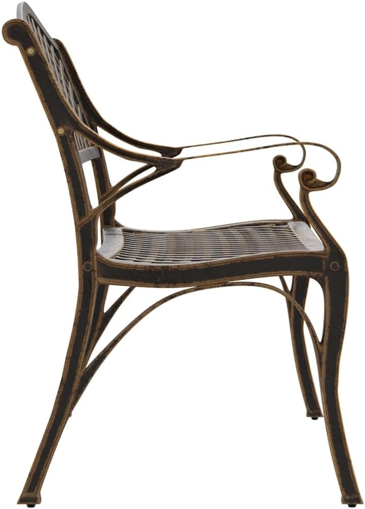 Bronze Cast Iron Garden Bench 40.2"