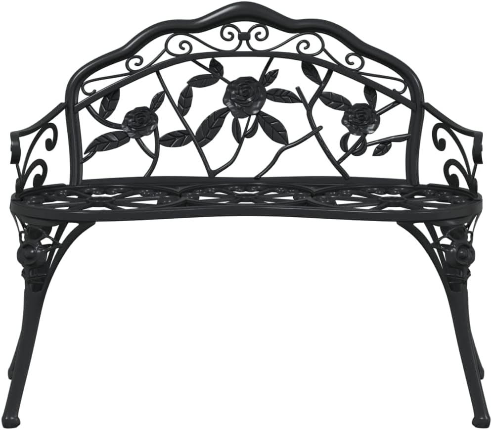 Floral Cast Iron Garden Bench