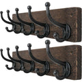 Rustic Wall Mount Coat Rack 2‑Packs