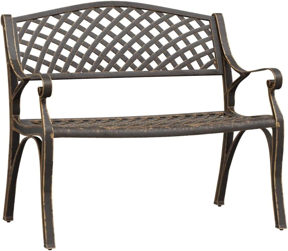 Bronze Cast Iron Garden Bench 40.2"
