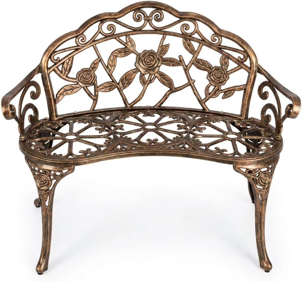 Outdoor Bronze Cast Aluminum Bench