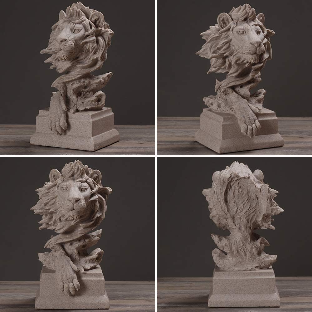 Sandstone Lion Collectible Statue