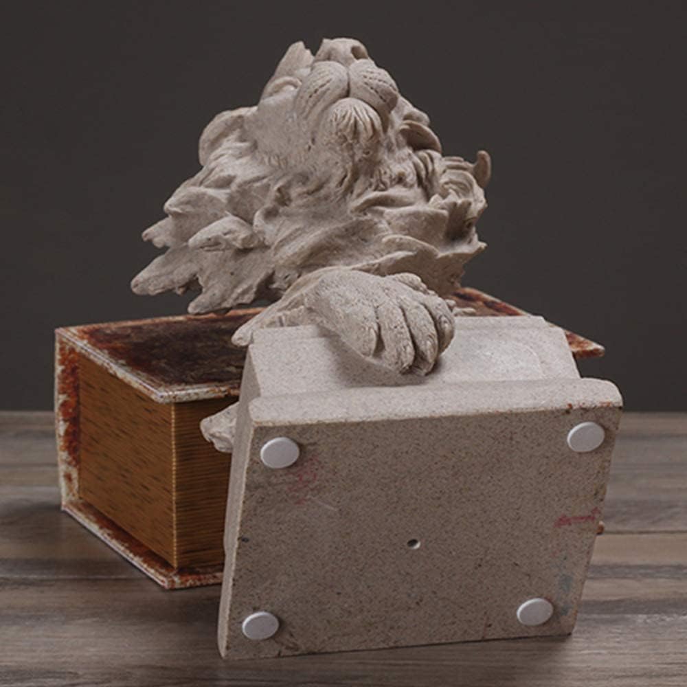 Sandstone Lion Collectible Statue