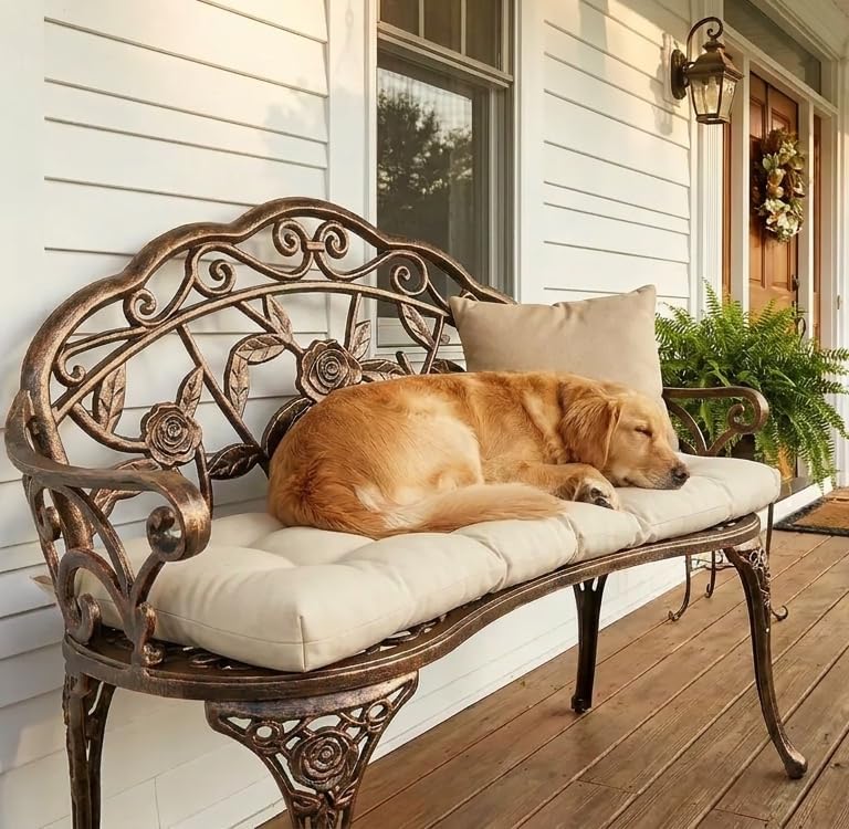 Outdoor Bronze Cast Aluminum Bench
