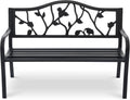 50" Black Cast Iron Strawberry Garden Bench