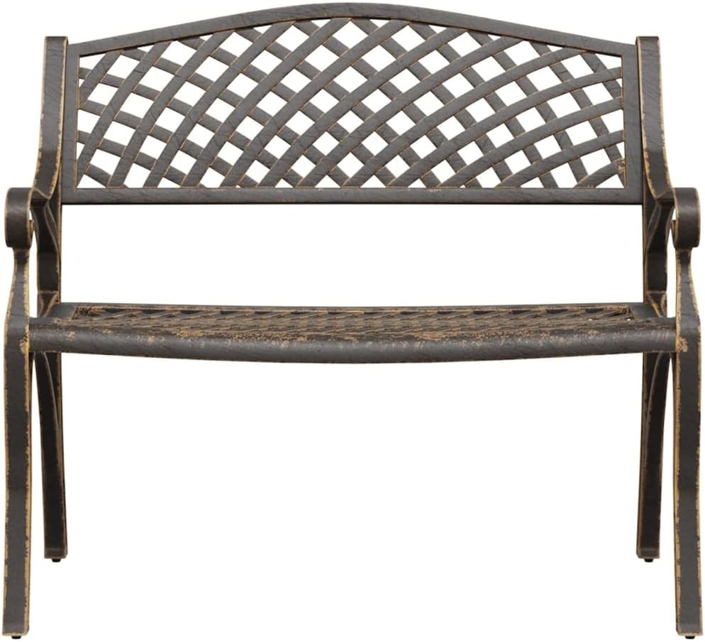 Bronze Cast Iron Garden Bench 40.2"
