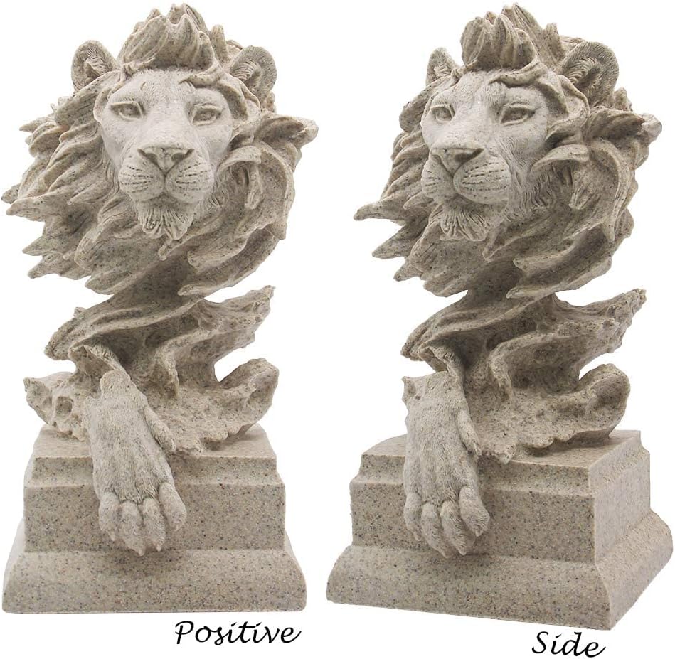 Sandstone Lion Collectible Statue
