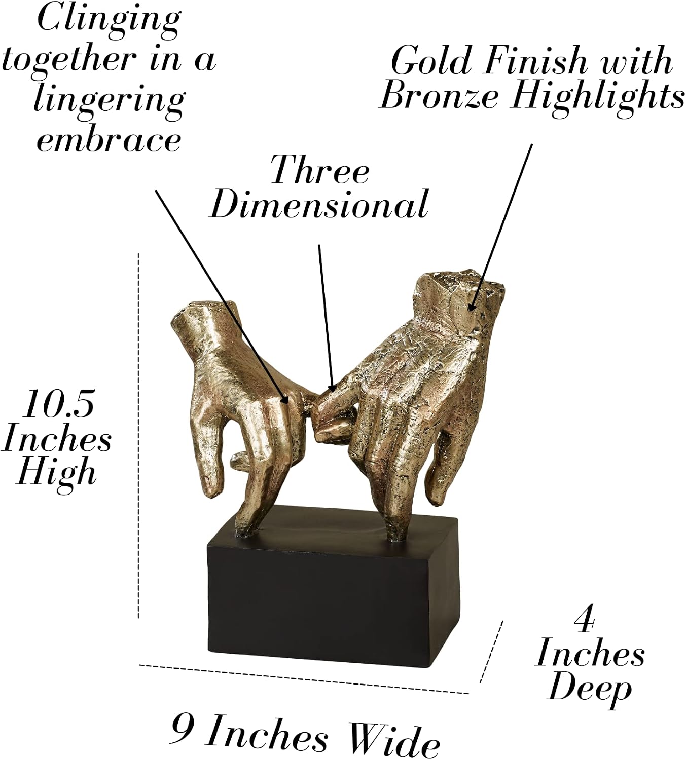 Gold Hands Table Sculpture