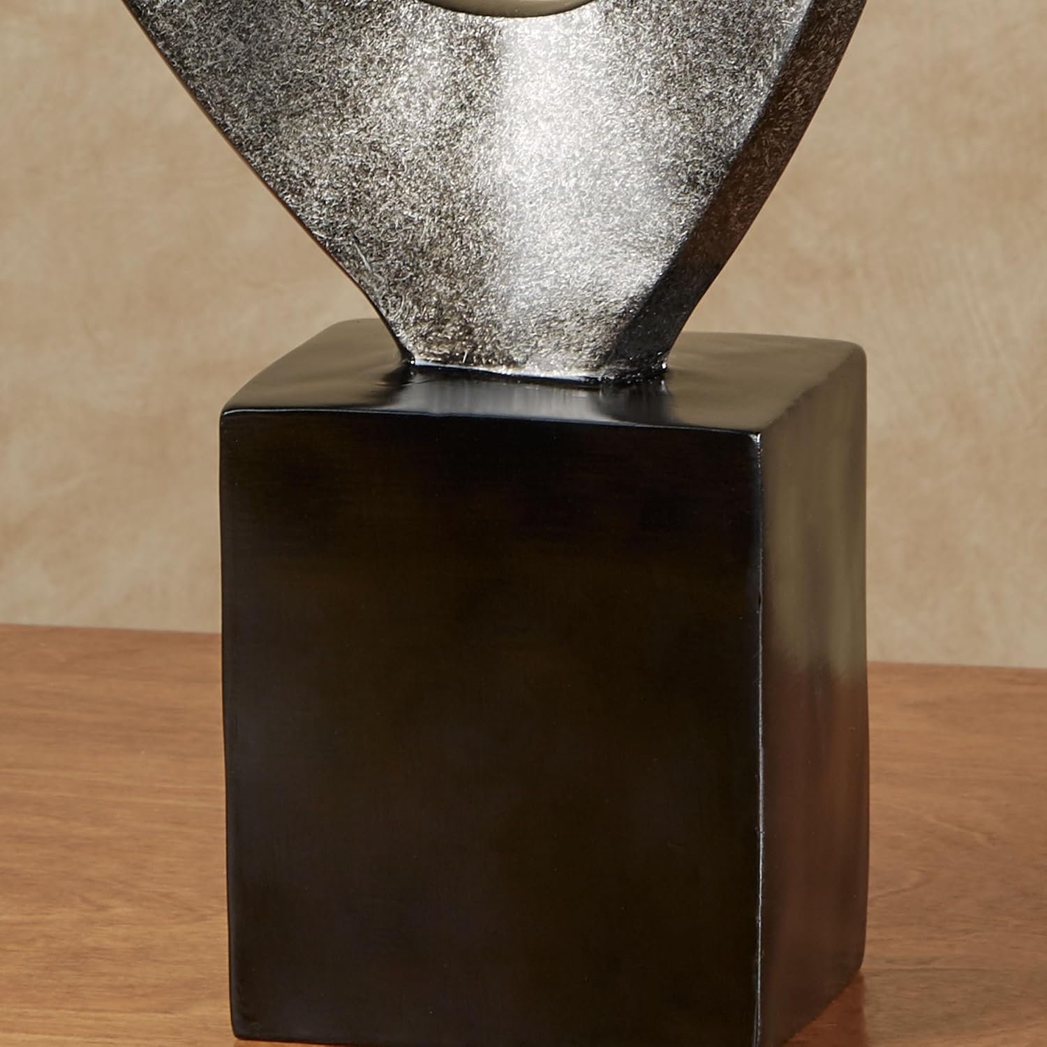 Silver Black Abstract Sculpture