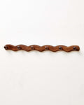 Wood Wall Mount Coat Rack Wave‑Shaped 6 Hooks