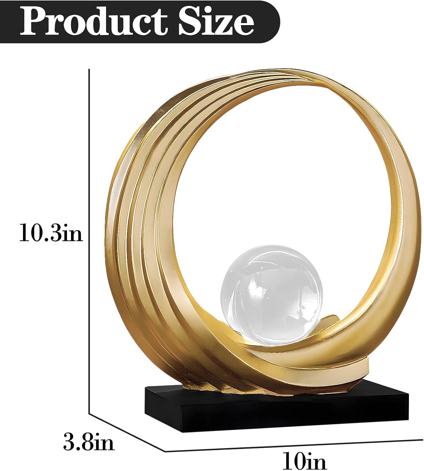 Modern Golden Abstract Statue