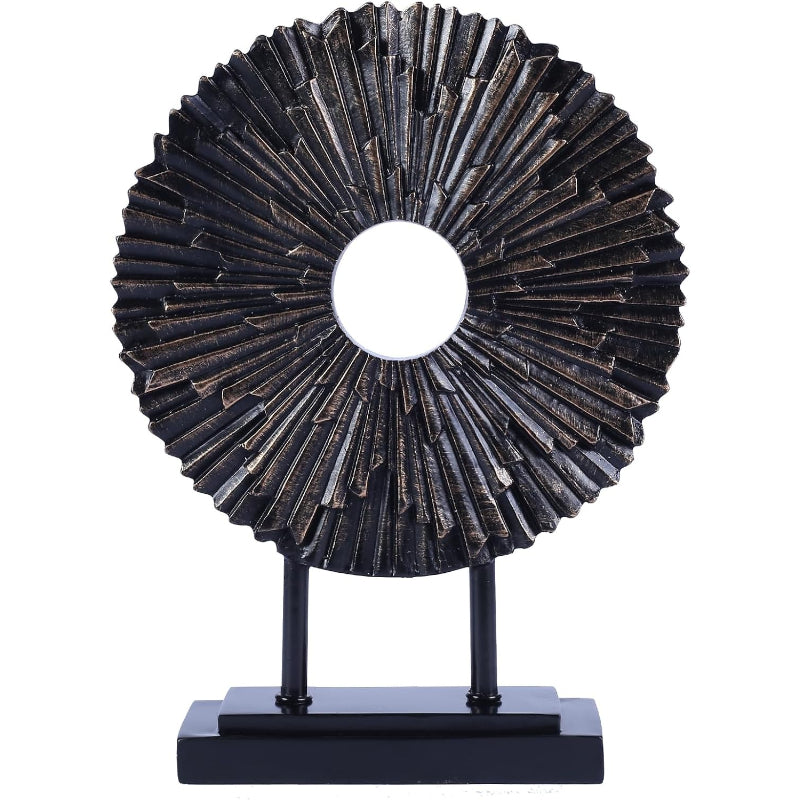 Round Black Decor Statue