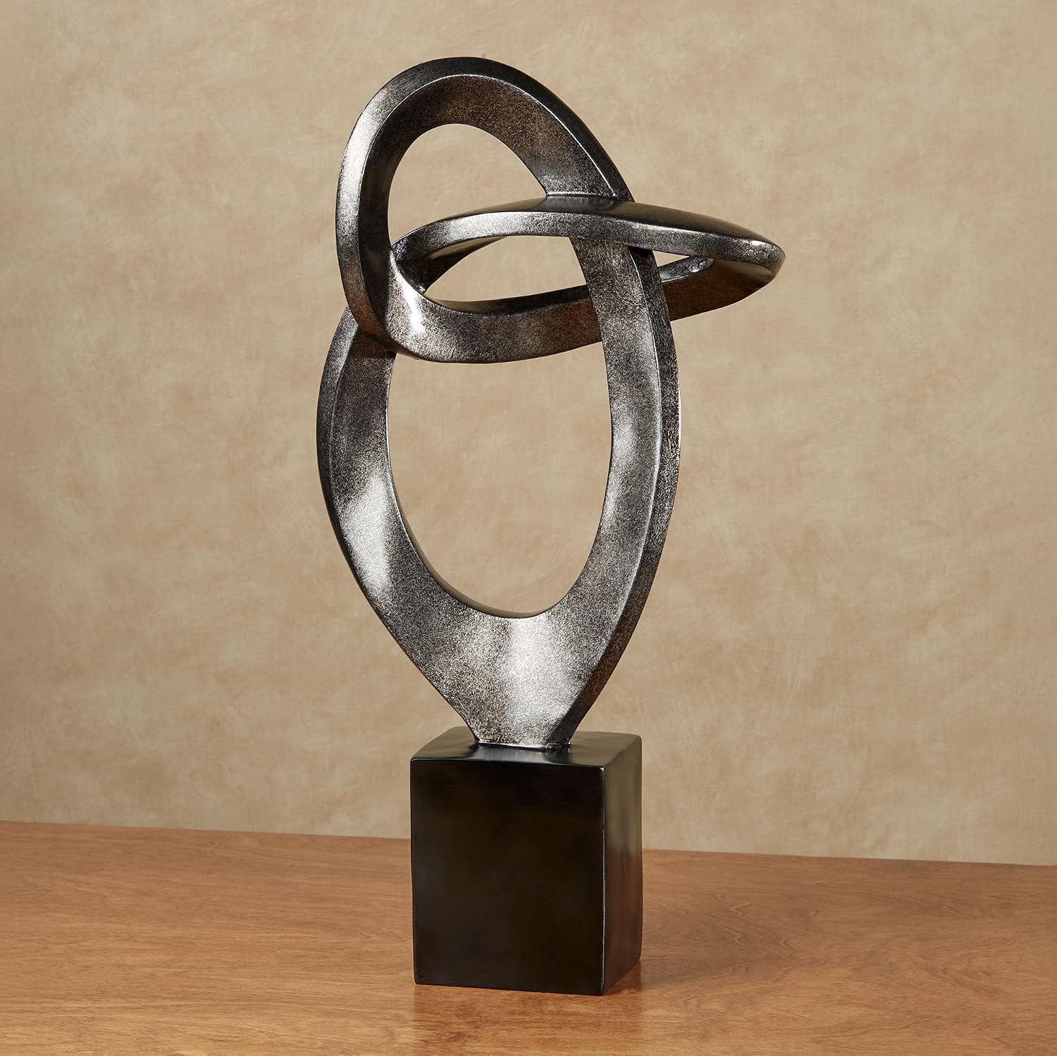 Silver Black Abstract Sculpture