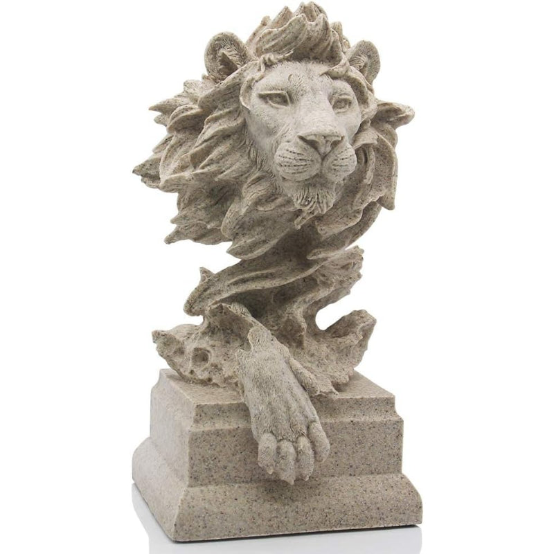 Sandstone Lion Collectible Statue
